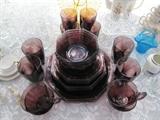 Amethyst luncheon set (service for 4)