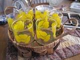Cute tumblers and basket