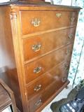BEAUTIFUL ANTIQUE TALL BOY 5 DRAWER DRESSER!!!!