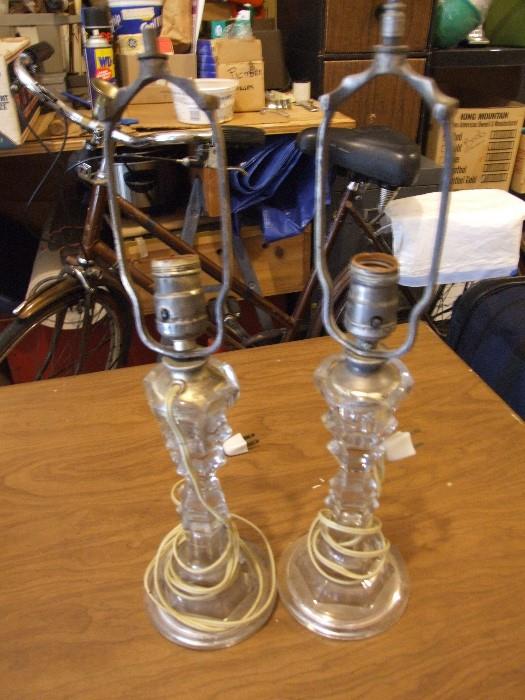 ANTIQUE CRYSTAL LAMPS