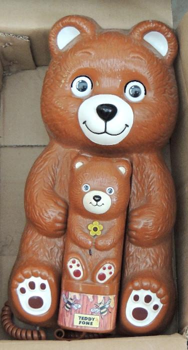 Teddy Bear telephone, c. 1980's, were sold on HSN.