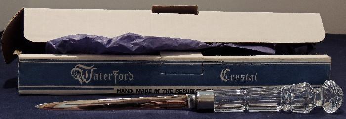 Waterford letter opener with original box.