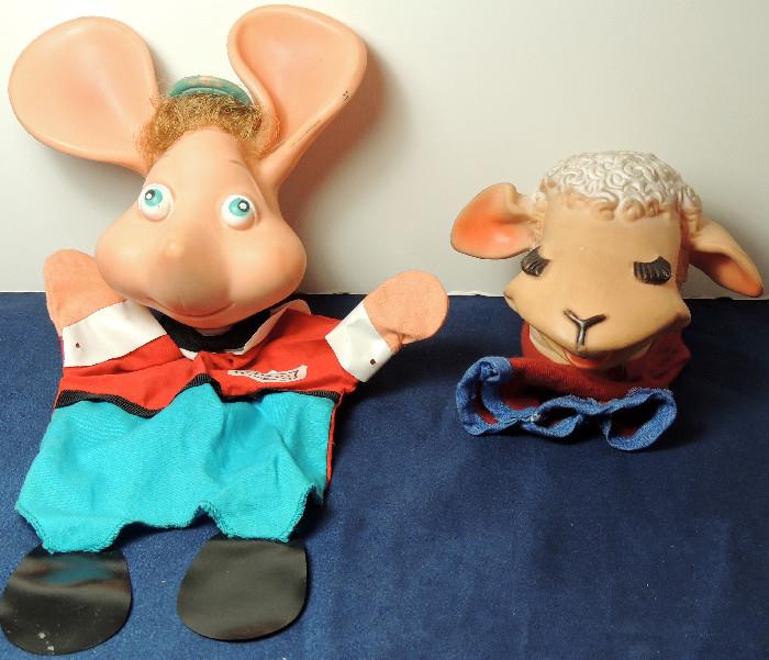 Puppets-Topo Gigio (from Ed Sullivan show), Lamb Chop.