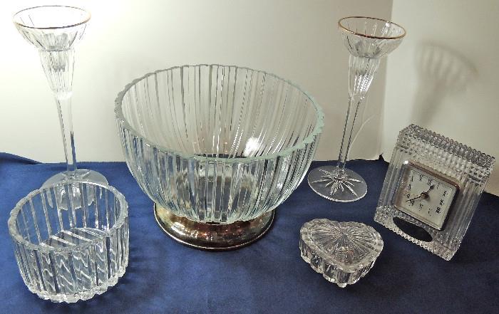 Selection from contemporary glass/crystal.