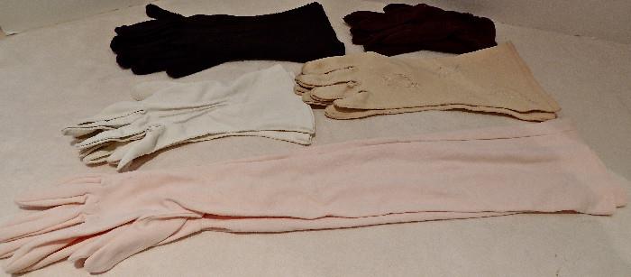 Selection from vintage gloves-pairs. Also some singles-good for craft use!