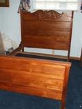 antique solid oak full bed