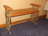 cast iron bench