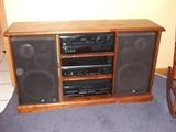 solid wood stereo unit
