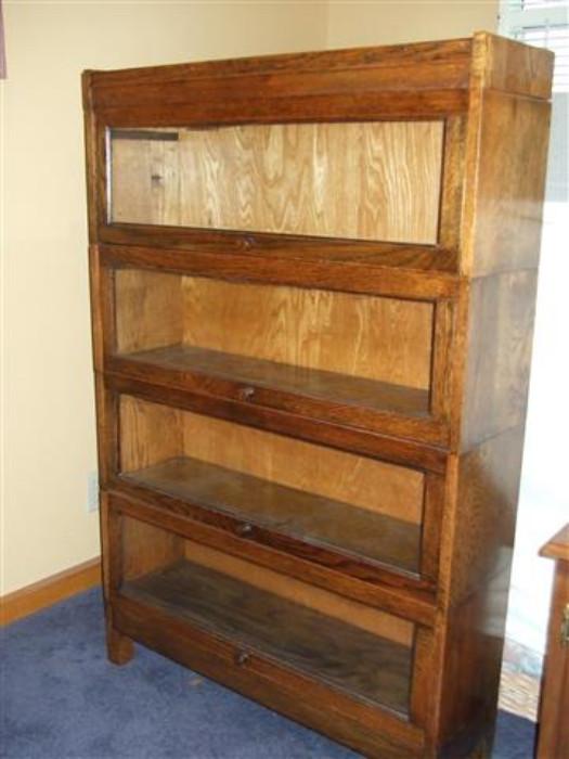antique oak barrister bookcase