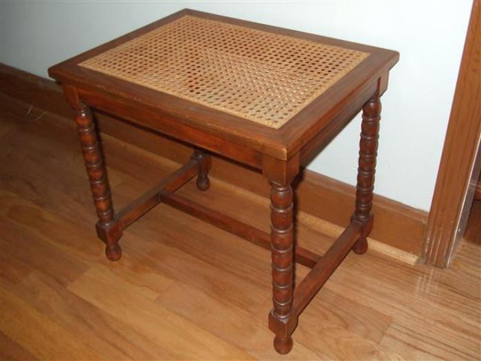 cane side table