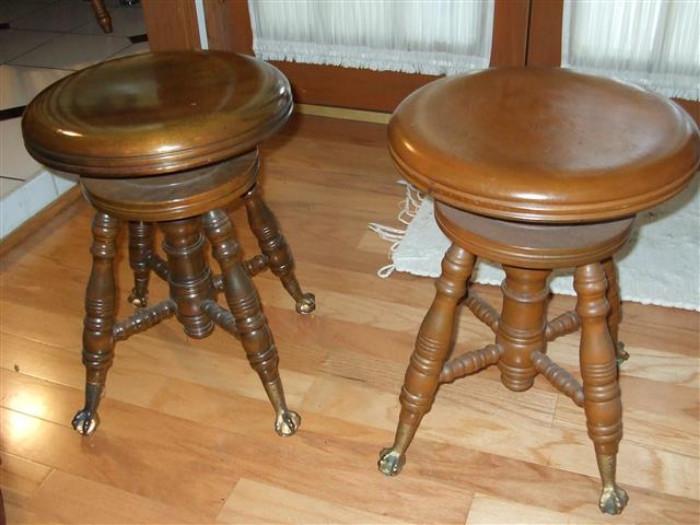 solid wood vanity stools