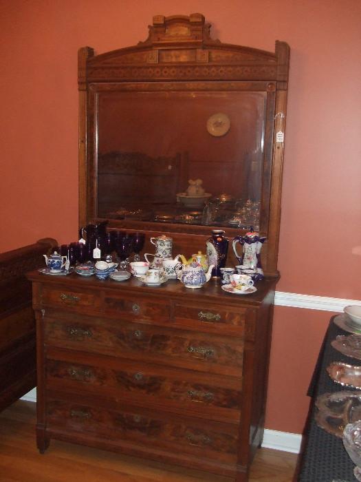 beautiful matching antique dresser