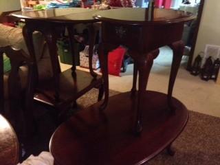 coffee table and 3 end tables