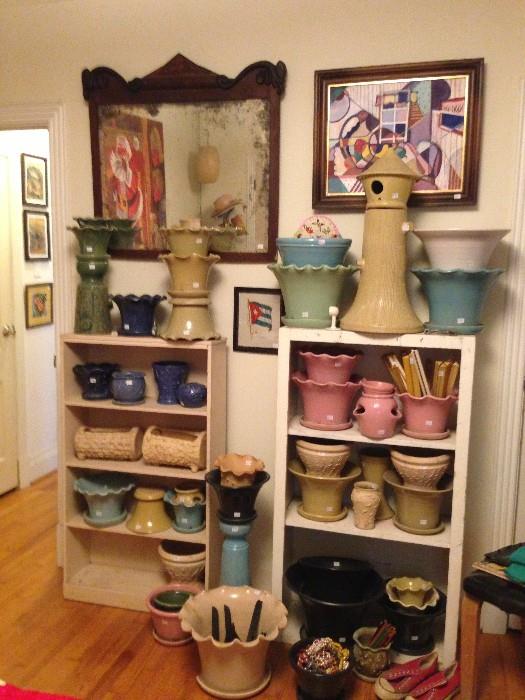 byrd pottery and planters, art, 