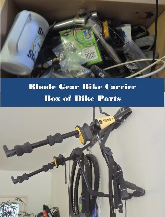 2 Trek bicycles.  Rhode car bike carrier and bike repair parts