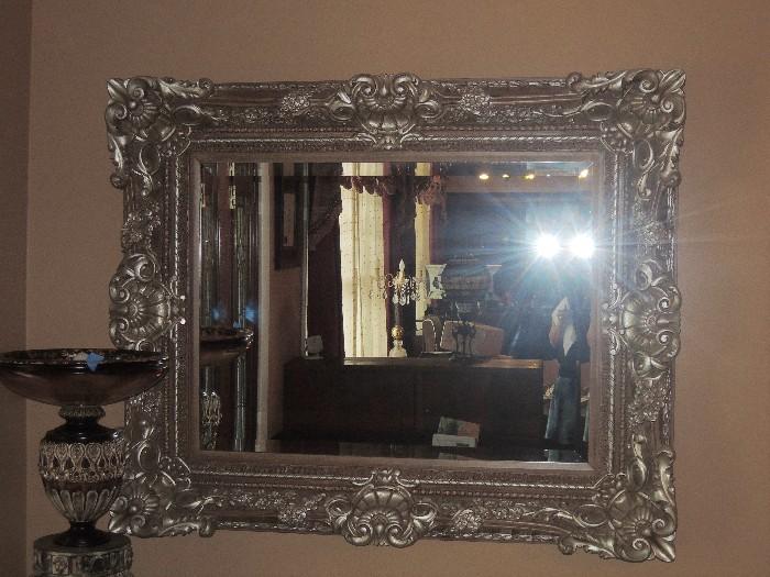 gold framed  mirror
