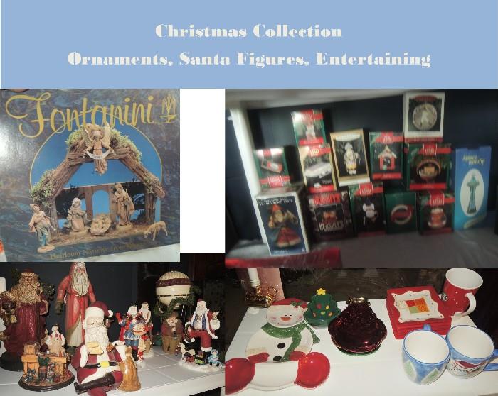 Quality Christmas items.  Hallmark Ornaments, Radco ornaments, Santa collection, entertaining