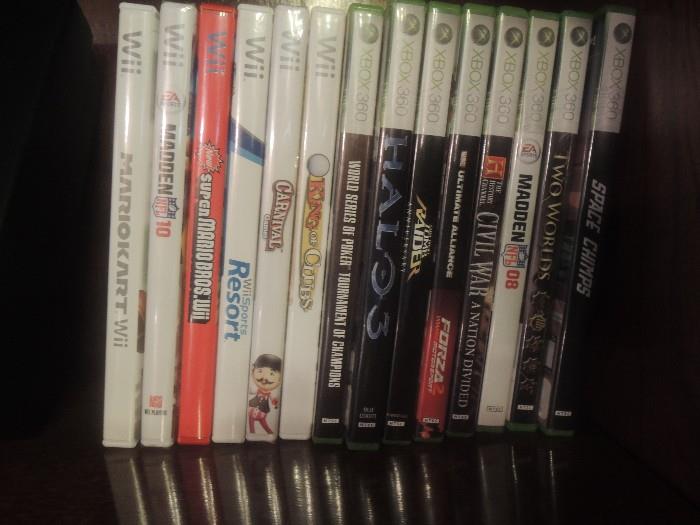 Wii, XBox 360 and DS games