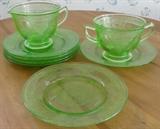 Green Depression Glass