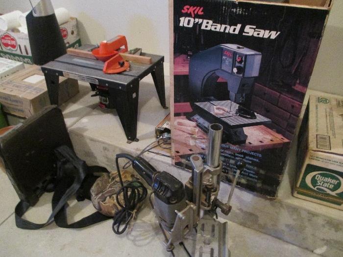 10" band saw   jigsaw and router