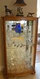 Beautiful curved glass curio