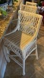 3 of 5 wicker bar stools