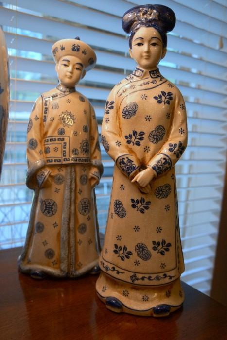 Antique porcelain statues