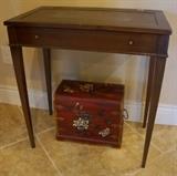 Antique leather top desk