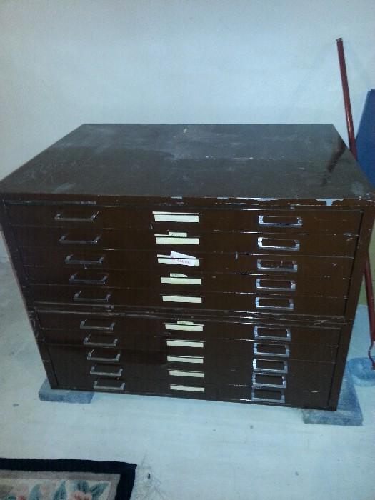 40" Steel Blueprint  Flat File Storage Cabinet