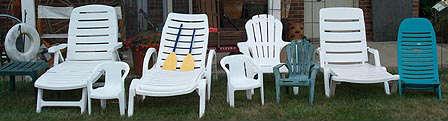 Assorted pool/pond Beach chairs - Adults and Kids