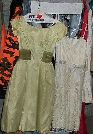 2 - 1960's prom dresses, hunting jacket