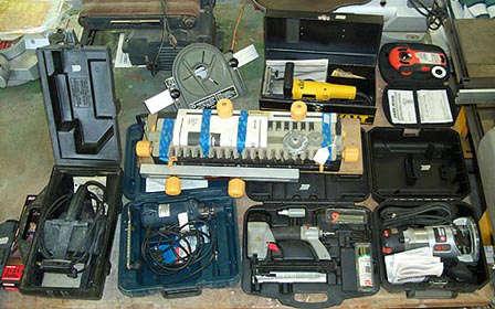 Power tools by DeWalt, Porter-Cable, Craftsman, etc...