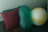 Exercise balls and pillows