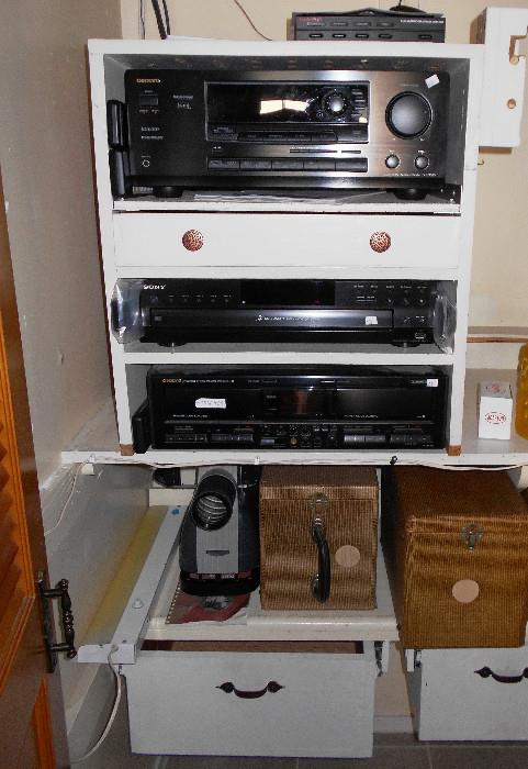 Onkyo AV Receiver, Sony CD Player and Onkyo Dual Cassette deck---All in working condition.