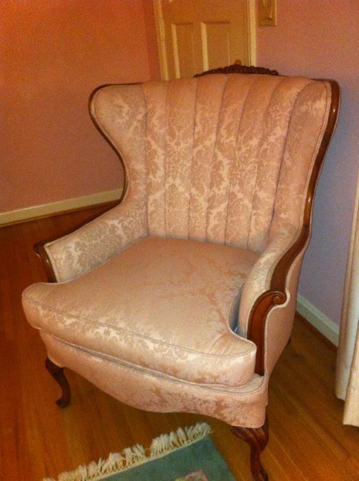 Vintage channel-back chair.