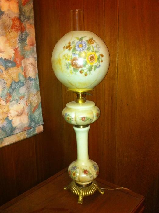 Vintage lamp (upper globe is broken and repaired).