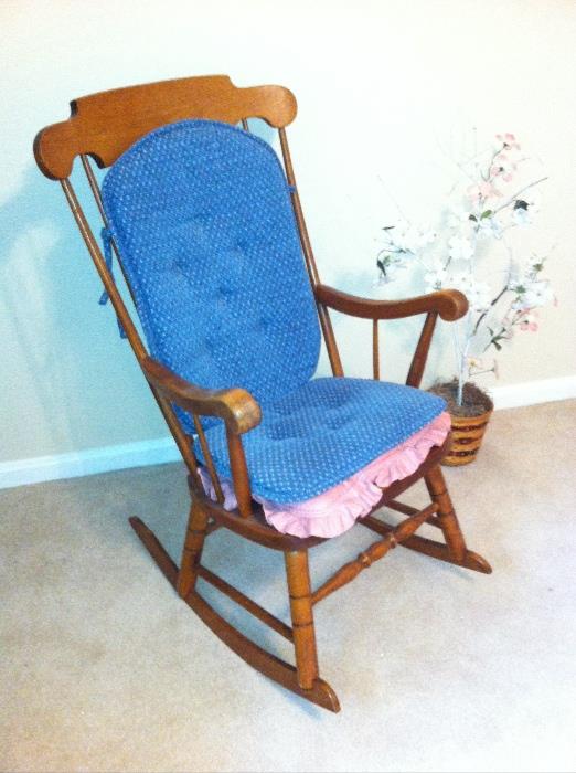 Vintage maple rocking chair.