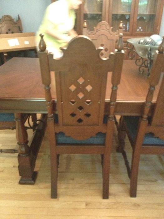 Backside of Narra Wood Dining Chair ~ includes 6 Side Chairs and 2 Armchairs