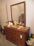 Maple dresser and mirror