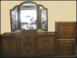 dresser with mirror and two night stands