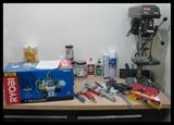 drill press and tools