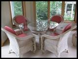 wicker table and chairs