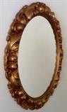 Vintage oval mirror stamped Illinois Moulding Company from Chicago