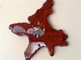 Vintage cypress tree trunk art clock