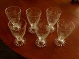 Sweet vintage glasses with grape etching