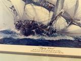 Framed Lithograph of "Flying Cloud" by Jack Spurling
