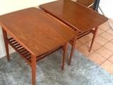 Another shot of the beautiful matching teak FD mid century modern side tables