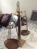 Brass scales of justice or apothecary scales- beautiful!