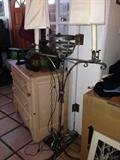 IRON STANDING DOUBLE LAMP