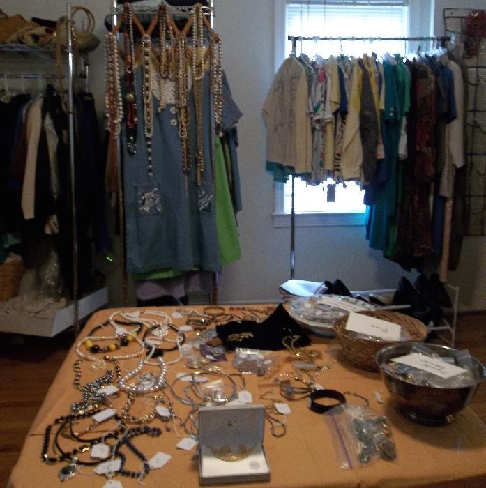 A SMALL sampling of nice ladies garments and jewelry.....Much, Much More!  Must be 6 or 7 POUNDS of nice costume jewelry - WOW!  